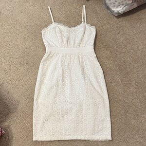 Victoria's Secret White Eyelet Mini Dress